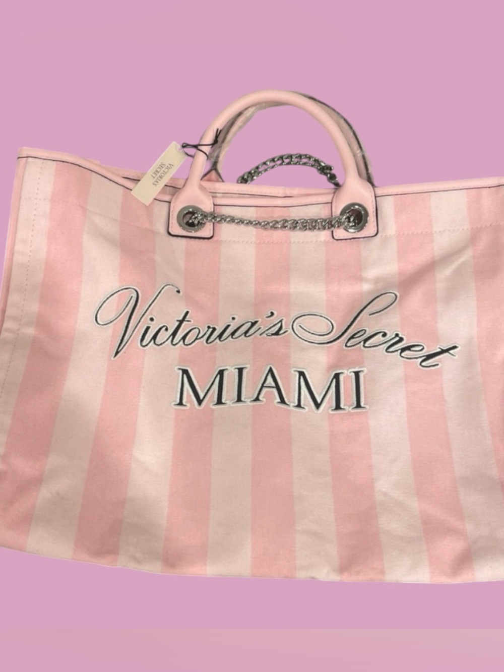 Victoria’s Secret Heritage Stripe MIAMI Tote Bag. BRAND NEW!